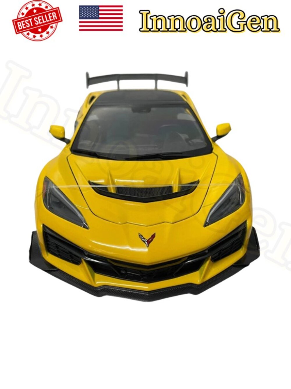 Maisto 1:18 Corvette ZR1 Coupe Special Edition Yellow Diecast Model Car New Box